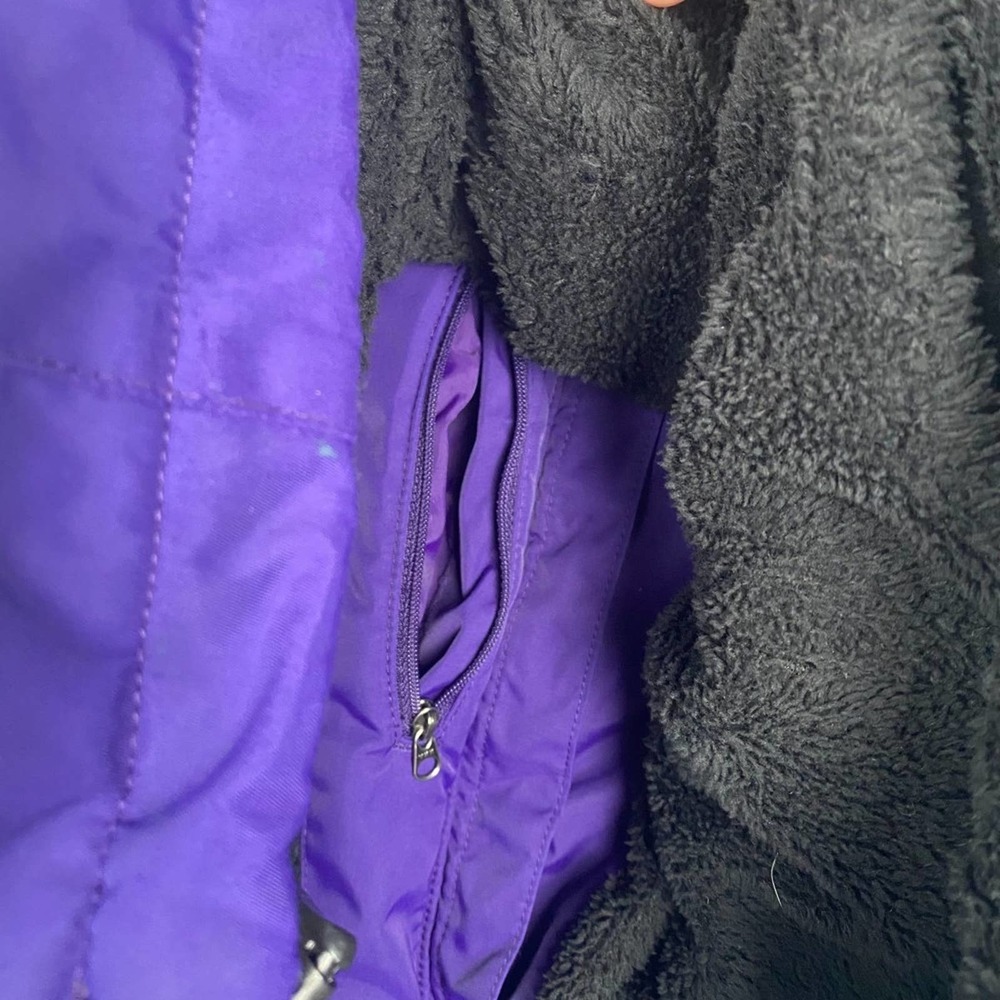 L.L.Bean Women's Small Purple Fleece Lined Hooded Zip Up Winter Jacket Coat‎ - Picture 11 of 14